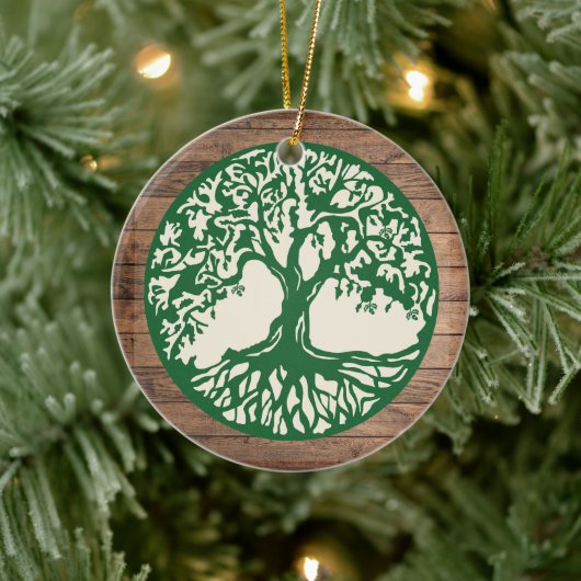 Tree of Life - Aangepaste jaarnaam Keramisch Ornament (Boom)