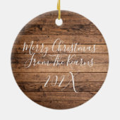 Tree of Life - Aangepaste jaarnaam Keramisch Ornament (Achterkant)