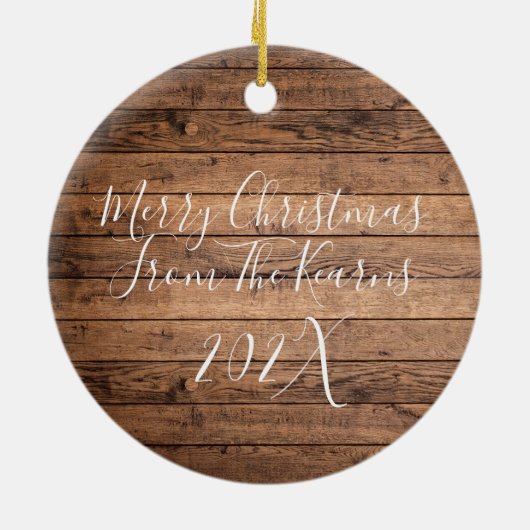 Tree of Life - Aangepaste jaarnaam Keramisch Ornament (Achterkant)