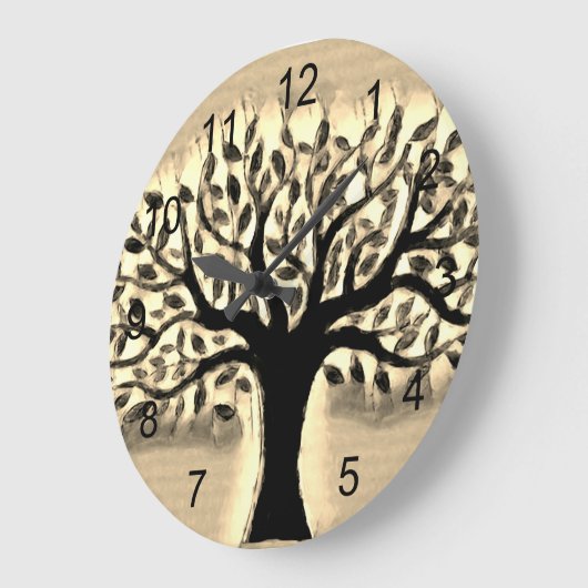 Tree of Life Abstracte Natuur kunst Grote Klok (Hoek)