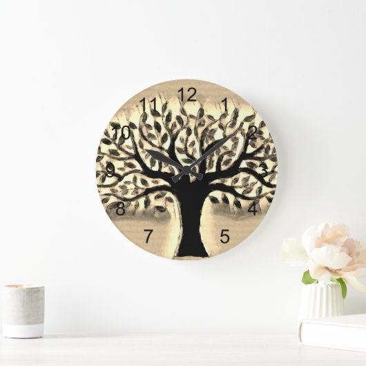 Tree of Life Abstracte Natuur kunst Grote Klok (Huis)