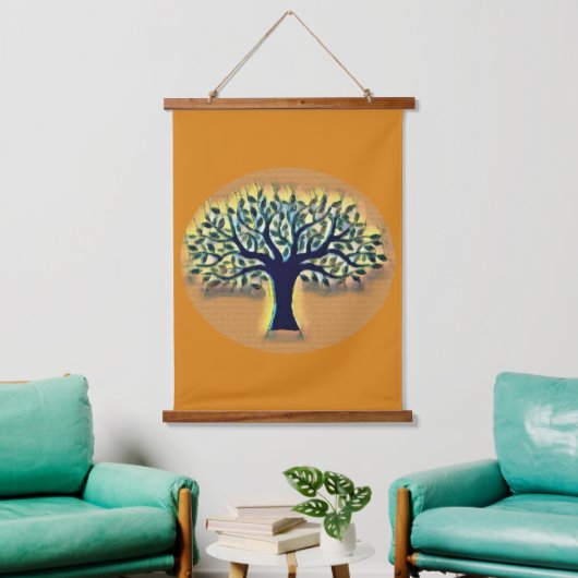 Tree of Life Abstracte Natuur kunst Hangend Wandkleed (Woonkamer)