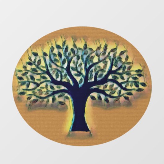 Tree of Life Abstracte Natuur kunst Raamsticker (Vel)