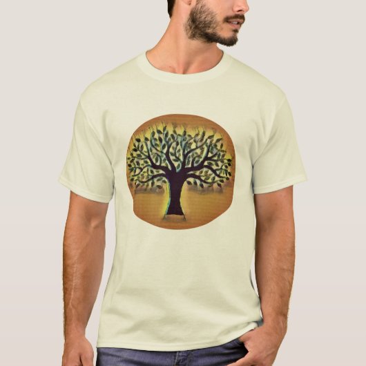 Tree of Life Abstracte Natuur kunst T-shirt (Voorkant)
