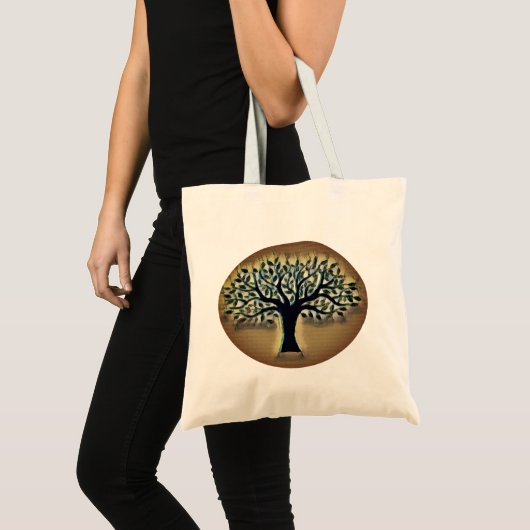Tree of Life Abstracte Natuur kunst Tote Bag (Voorkant (product))
