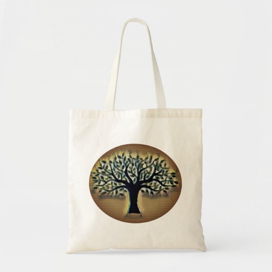Tree of Life Abstracte Natuur kunst Tote Bag (Voorkant)