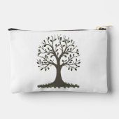 🌳 Tree of Life Accessory Pouch - Green & White Etui (Achterkant)