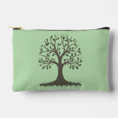 🌳 Tree of Life Accessory Pouch - Green & White Etui (Voorkant)