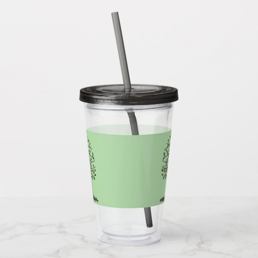 🌳 Tree of Life Acrylic Tumbler with Straw Drink Acryl Drinkbeker (Links)