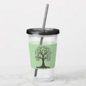 🌳 Tree of Life Acrylic Tumbler with Straw Drink Acryl Drinkbeker (Achterkant)