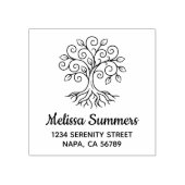 Tree of Life Address Rubberstempel (Afrduk)