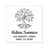 Tree of Life Address Zelfinktende Stempel (Design)