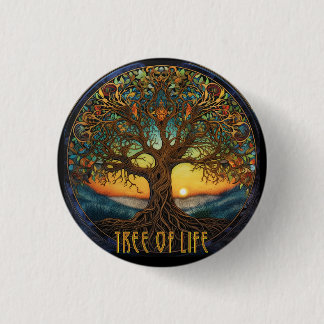 Tree of Life, artnouveau-geïnspireerd, cadeau-voor Ronde Button 3,2 Cm