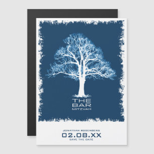 Tree of Life Bar Mitzvah Save the Date Uitnodiging Magnetische Uitnodiging