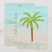 TREE OF LIFE BEACH BAR BAT MITZVAH UITNODIGING (Voorkant / Achterkant)