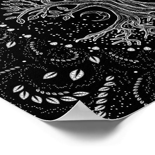 Tree of Life - black and white Poster (Hoek)