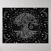 Tree of Life - black and white Poster (Voorkant)
