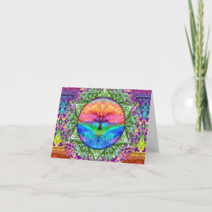 Tree of Life Calming Rainbow Bedankkaart