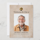 Tree of Life - Celebration of Life Funeral Photo  Kaart (Voorkant)