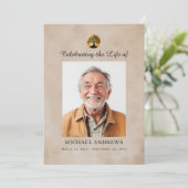 Tree of Life - Celebration of Life Funeral Photo  Kaart (Staand voorkant)