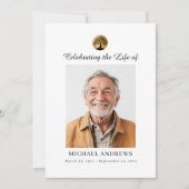 Tree of Life - Celebration of Life Funeral Photo  Kaart (Voorkant)