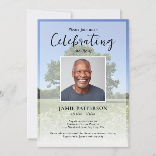 Tree of Life, Celebration of Life Photo, Funeral Kaart (Voorkant)