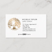 Tree of Life Coach Therapeut Psycholoog Schoonheid Visitekaartje (Achterkant)