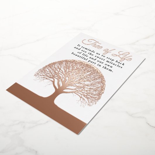 Tree of Life Coach Therapeut Yoga Healer Folie Uitnodiging (Gedraaid)