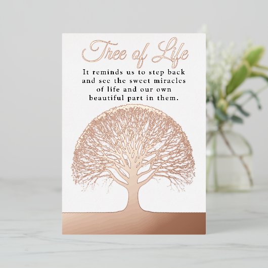 Tree of Life Coach Therapeut Yoga Healer Folie Uitnodiging (Staand Voorkant)