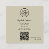 Tree of Life Connect met ons sociale media QR-code Vierkante Visitekaartje (Achterkant)