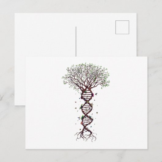 Tree of Life DNA Genetics Biology Environment Aankondigingskaart (Voorkant / Achterkant)