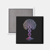 Tree of Life DNA Science Genetics Earth Day Algeme Magneet (Voorkant / Achterkant)