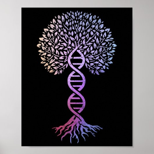 Tree of Life DNA Science Genetics Earth Day Algeme Poster (Voorkant)