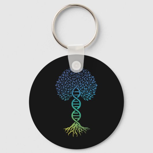 Tree of Life DNA Science Genetics Earth Day Algeme Sleutelhanger (Voorkant)