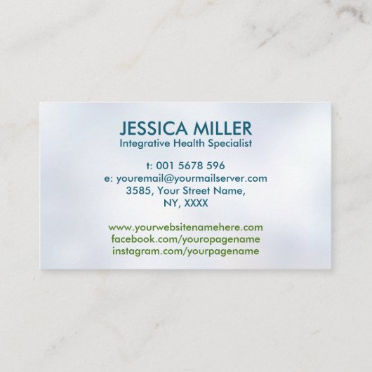 Tree of Life - Double Helix DNA - Functionele gene Visitekaartje (Achterkant)