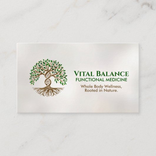 Tree of Life Double Helix DNA Functionele Geneesku Visitekaartje (Voorkant)