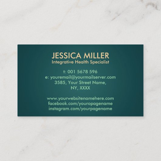 Tree of Life Double Helix DNA Functionele Geneesku Visitekaartje (Achterkant)