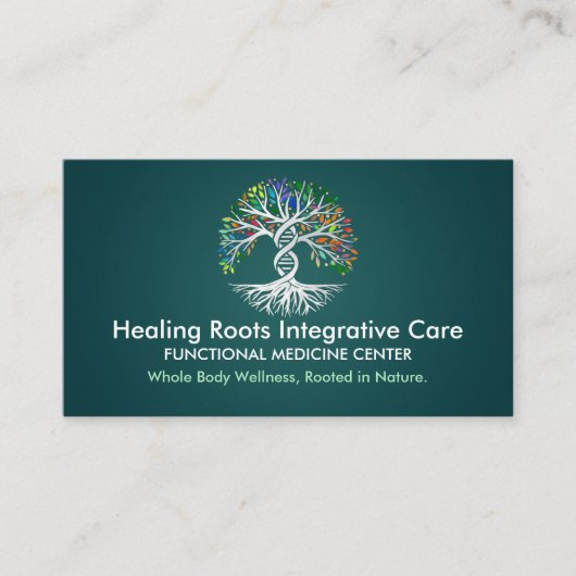 Tree of Life Double Helix DNA Functionele Geneesku Visitekaartje (Voorkant)