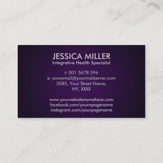 Tree of Life Double Helix DNA Functionele Geneesku Visitekaartje (Achterkant)