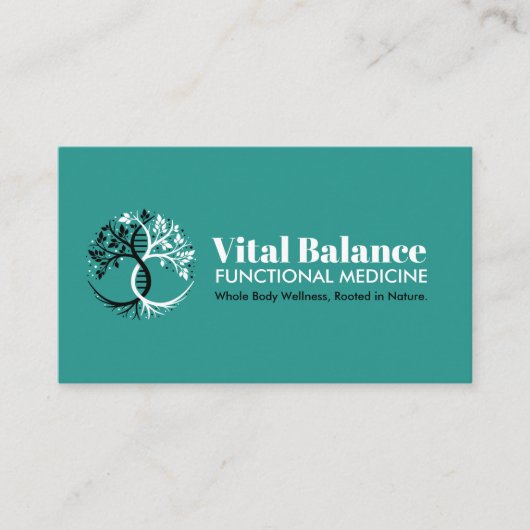 Tree of Life Double Helix DNA Functionele Geneesku Visitekaartje (Voorkant)