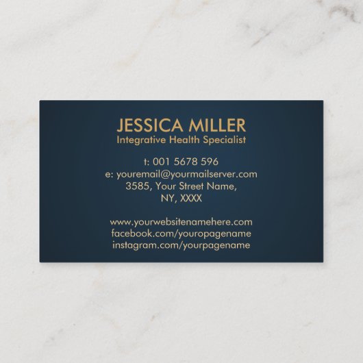 Tree of Life Double Helix DNA Functionele Geneesku Visitekaartje (Achterkant)