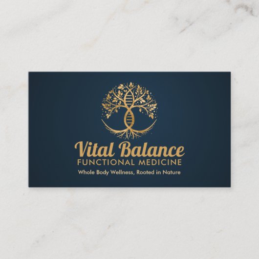 Tree of Life Double Helix DNA Functionele Geneesku Visitekaartje (Voorkant)