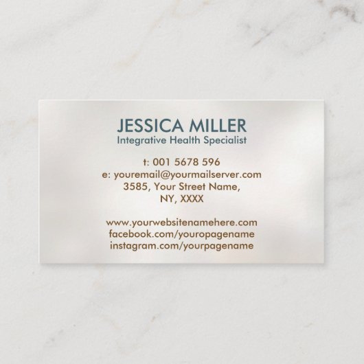 Tree of Life Double Helix DNA Functionele Geneesku Visitekaartje (Achterkant)