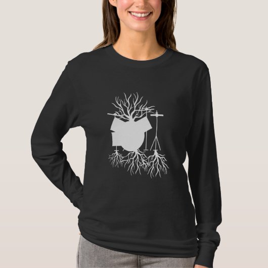Tree of Life Drummer Snare Drums Drummen Drumset T-shirt (Voorkant)