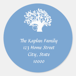 Tree of Life Envelop Seal Bar Bat Mitzvah Bruiloft Ronde Sticker
