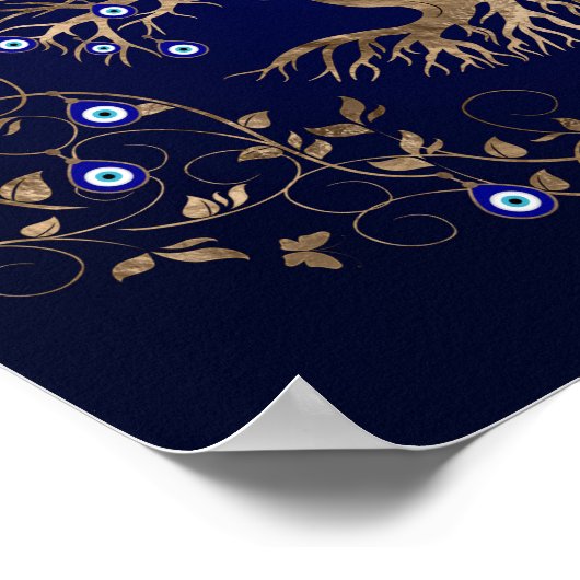Tree of Life Evil Eye Ornament Poster (Hoek)