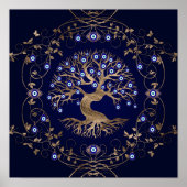 Tree of Life Evil Eye Ornament Poster (Voorkant)
