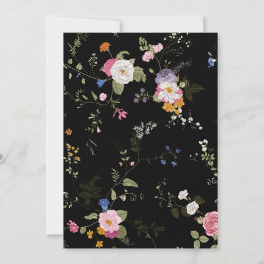 Tree of Life Floral Crest Uitvaartmonument Kaart (Achterkant)