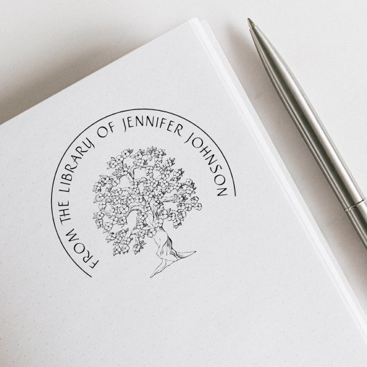  Tree of Life Floral Library Boeken Zelfinktende Stempel