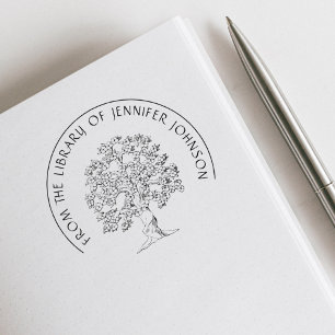  Tree of Life Floral Library Boeken Zelfinktende Stempel